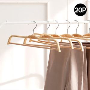 프리미엄 논슬립 원목 바지걸이  20P