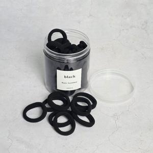 고품질 대용량 머리끈 검정 헤어끈 머리 고무줄 대량 50입 검정머리끈 고무머리끈 머리끈통 대용량머리끈 머리끈세트 헤어끈세트