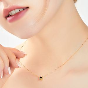 순금 블랙포인트 H 펜던트+18K 잠자리체인(SG-1059)