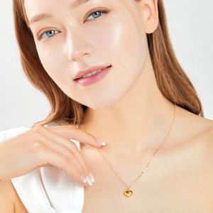 순금 볼륨하트 펜던트+18K 잠자리체인(SG-1060)