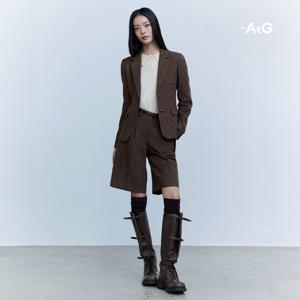 [론칭가69,900원] 더엣지 24FW 울혼방 체크 버뮤다 팬츠 (+벨트)