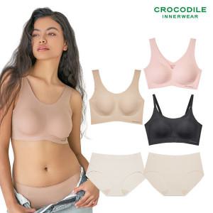 (10%+10%중복쿠폰/무료배송) 크로커다일 감탄브라 심리스 인견/쉘론 브라팬티 BEST 모음