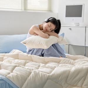 마카롱 먼지없는 알러지케어 간절기 차렵이불 세미마이크로 솜뭉침방지 가벼운 SS/Q