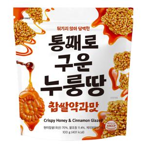 일일곡식 누룽땅 찹쌀약과맛 100g 튀기지 않아 담백한 누룽지 스낵