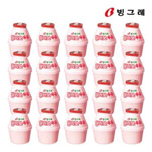 빙그레 딸기맛우유 240ml X 20입 아이스박스 포장 단지우유 편의점우유