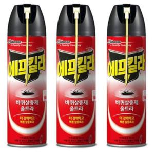 뿌리는바퀴벌레약 에프킬라 바퀴살충제 울트라 500ml 3개