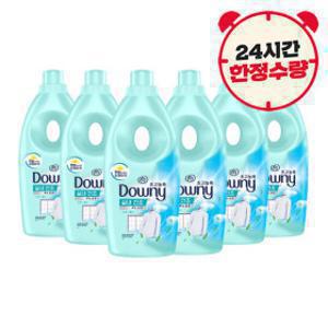 다우니 엑스퍼트 실내건조 프레시 클린 초고농축 섬유유연제 본품/1L 6개