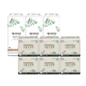 그날엔순면 유기농커버 생리대 중형 16Px6팩 외 팬티라이너/생리대/입는오버나이트