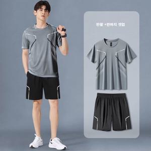 여름 트레이닝복세트 쿨링 기능성반팔 메쉬운동복 세트