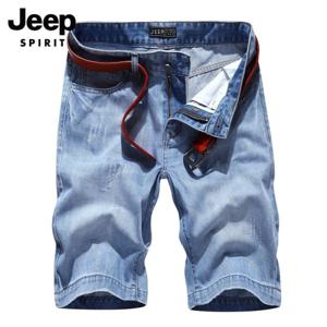 JEEP 지프 남자 청반바지 데님 5부 연청 여름 청바지