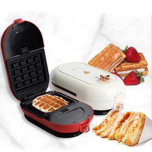 2in1 샌드위치 와플메이커 타이머/온도조절 크로플 간식메이커 교체형 플레이트