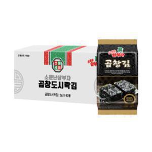 (신선집중) 소문난삼부자 곱창도시락김 5gX40봉