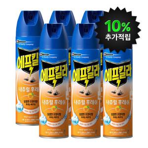 (10%캐시적립)(임박재고특가) 에프킬라 모기약 내추럴후레쉬(오렌지향) 500ml 6개