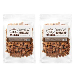 1+1 펫슬레이 강아지 간식 말랑 져키 황태 1.1kg 강아지 간식 애견 간식 / 강아지 최저가 간식