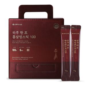 국내산 6년근 하루 한포 홍삼정 스틱100 10g x 100포 (대용량 1000g) 1일 1스틱