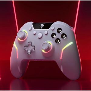 EasySMX X20 무선 컨트롤러 블루투스 게임패드 PC/switch/steam RGB라이트 1000mAh 2.4G수신기포함