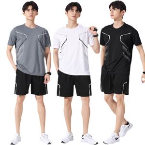 남자 아이스 트레이닝복 상하의세트 빅사이즈 쿨링 냉감 반팔티 5부팬츠