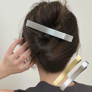 일자 메탈 집게핀 머리핀 올림머리 반묶음 여성 왕 헤어집게핀 ODM-HAIRPIN14