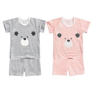 그린베베 여름용 반팔 유아 실내복 상하세트 내복 순면 퓨어곰 쟈가드내의(반팔) KC인증/국내원단/면100%