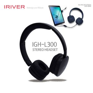IGH-L300 아이리버 어학용 헤드폰 PC젠더 포함 블랙
