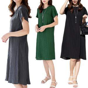 헤즈 여성 여름 인견 블라우스 플리츠 원피스 엄마옷