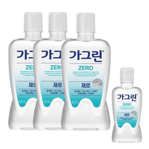 가그린 제로 820ml 3개 + 250ML 1개