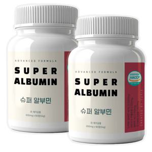 슈퍼 알부민 600mg 90정 2통 난백분 아티초크 밀크씨슬 글루칸 함유 유리아만의 독자적 시너지 배합원료