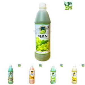 청솔 청포도 원액 835ml 음료베이스/과일/주스/쥬스/카페/업소용/홈카페/과즙/농축액/에이드/스무디/희석용