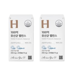 100억 유산균 밸런스 (250mg x 30캡슐) 2박스 2개월분