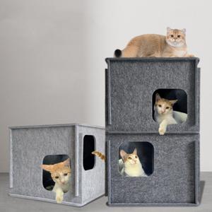 1-2-3층 고양이 집 넓은 공간 탈부착 가능