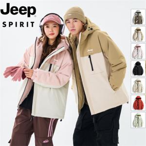 지프 JEEP SPIRIT 남2024 겨울 하이넥 패딩 방수 방한  후드집업