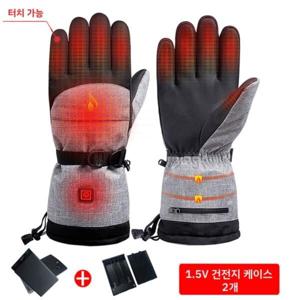 방한장갑/발열장갑 3M 열선장갑 보온장갑 겨울장갑 오토바이장갑 자전거 장갑 건전지 케이스 2개