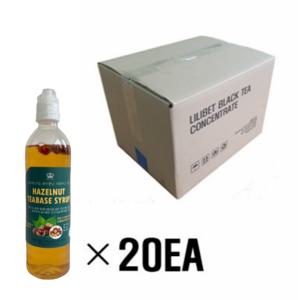 릴리벳 리얼 헤이즐넛 티베이스 시럽 600g 대량구매 20병 저칼로리 다이어트 시럽 대량구매 할인판매