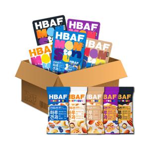 (신선집중) HBAF 바프 먼투썬 하루견과 혼합구성 50봉 (블랙/화이트/베이지/퍼플/블루)