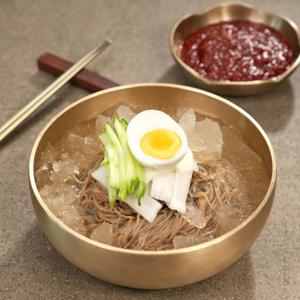 셰프애찬 메밀물냉면 4인분/메밀면400gx2팩+육수340gx4팩