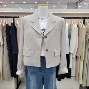 [온앤온]테일러드카라 크롭 여름자켓 njw3mj43702