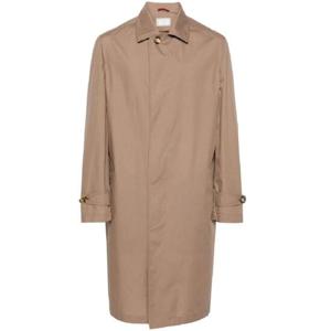25 SS Brunello Cucinelli 싱글 브레스티드 경량 맥시 코트 MB4036181C420 TP432457575