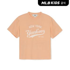[MLB키즈 공식] 25SS 빈티지 스트릿 팝 티셔츠 NY (Peach) 7ATSVT253-50PCS