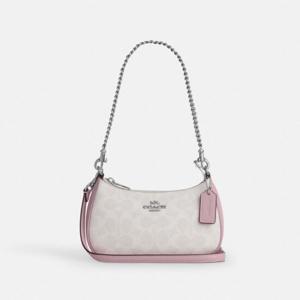 COACH 테리 미니 크로스바디 백 시그니처 캔버스 CW323-SVY2M 실버 /체크아웃/카숍