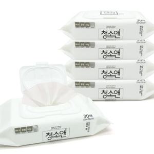 청소앤 물걸레청소포 5팩(150매) 캡형 일회용 청소 물걸레포