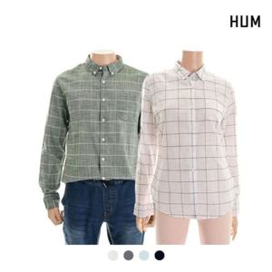 [HUM][HUM]유니) 코튼슬럽 윈도우 체크셔츠(FHMECSL702P)