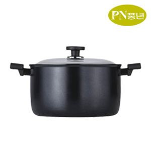 PN풍년 인덕션&가스 코팅 곰솥냄비 28cm / 포시아 블랙IH 큰냄비