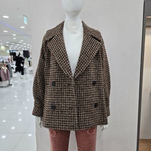[크레송]체크 카라 더블자켓 LWCMJA52