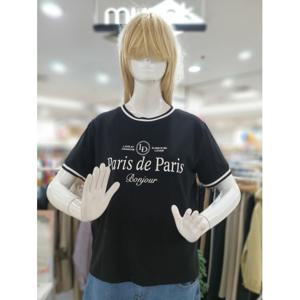 무자크 세이브존09 영문레터링 면 반팔 티 MP3WTS10