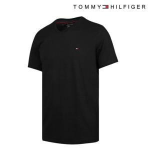 타미힐피거 반팔티셔츠 브이넥 남성 블랙 09T3140-001