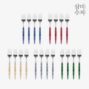 [삼미수저] 펄스모키 아크릴 디저트포크 4P