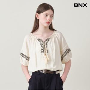 [BNX]에스닉스트링넥 블라우스 (BX2BL031L0)