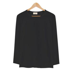 남자티셔츠 무지 블랙 면 라운드 티셔츠 MOD004 BLACK