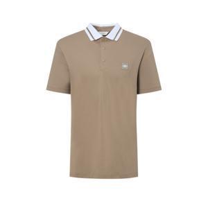 헤지스 골프 남성 24SS 스테디셀러로고 포인트 폴로티셔츠 (DARK BEIGE) WPTS4B301I3