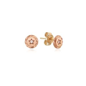 [티르리르] 14K 핑크골드 꼬냑다이아 귀걸이 TESK4P20948SD(NA)